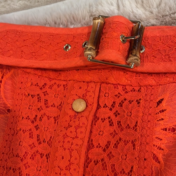 Zimmermann red lace midi skirt sample size 4/6 - Picture 3 of 11